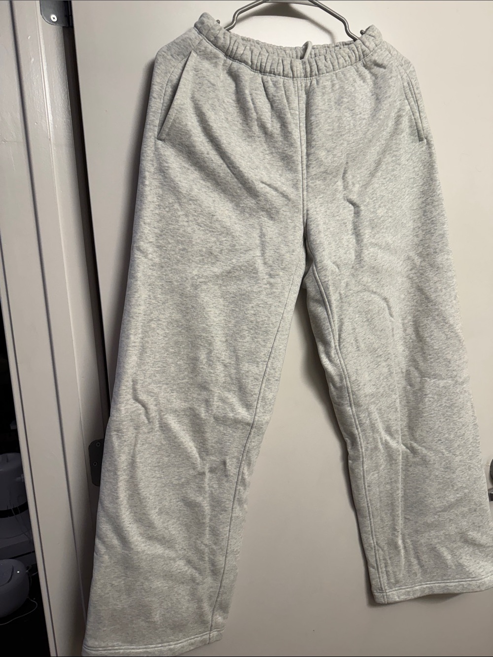 lululemon athletica Light Gray Track Pants - Elastic Waist Joggers